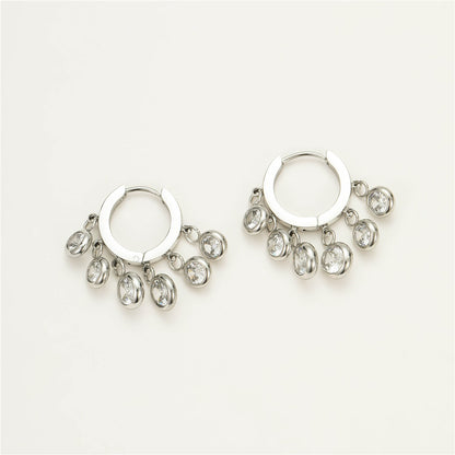 Geometric Earrings For Women Made Of 304 Stainless Steel Featuring Electroplated 18K Real Gold Plated Finish