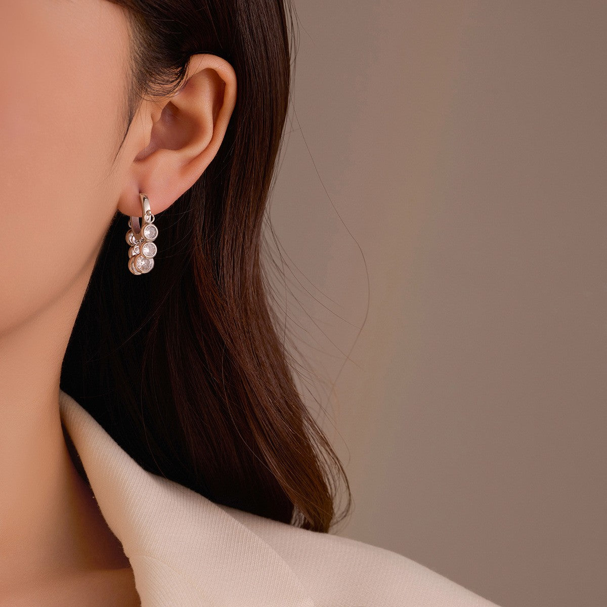 Geometric Earrings For Women Made Of 304 Stainless Steel Featuring Electroplated 18K Real Gold Plated Finish
