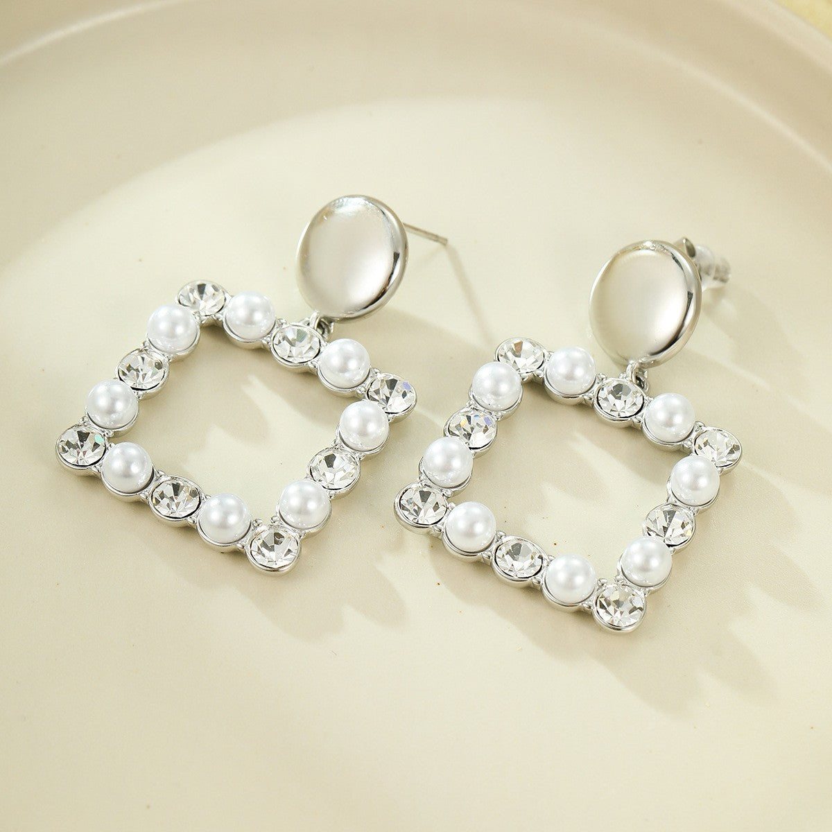 Geometric Earrings For Women Made Of 304 Stainless Steel Featuring Electroplated 18K Real Gold Plated Finish