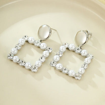 Geometric Earrings For Women Made Of 304 Stainless Steel Featuring Electroplated 18K Real Gold Plated Finish