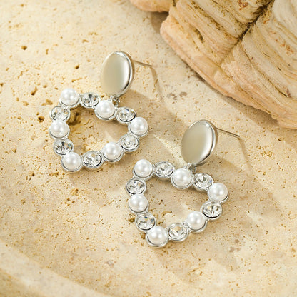 Geometric Earrings For Women Made Of 304 Stainless Steel Featuring Electroplated 18K Real Gold Plated Finish