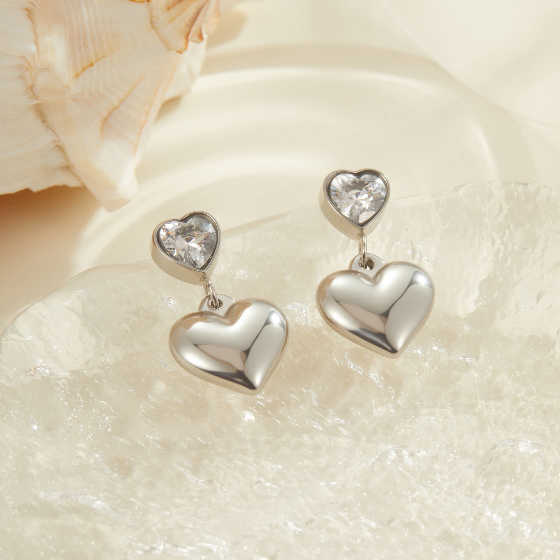 Geometric Earrings For Women Made Of 304 Stainless Steel Featuring Electroplated 18K Real Gold Plated Finish