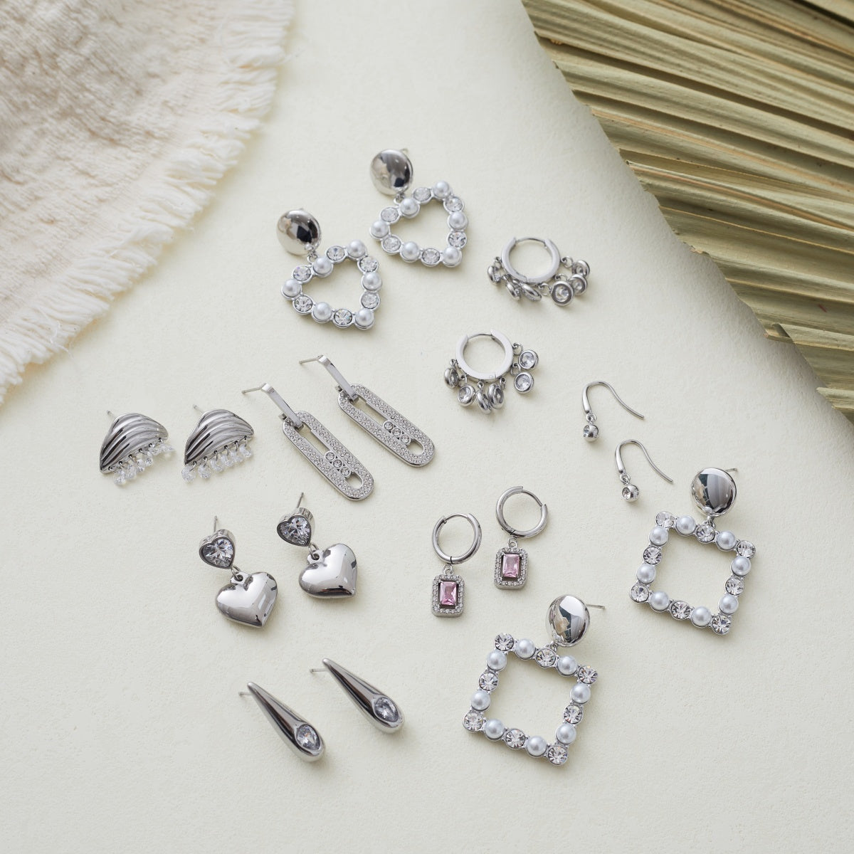 Geometric Earrings For Women Made Of 304 Stainless Steel Featuring Electroplated 18K Real Gold Plated Finish