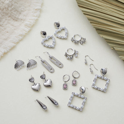 Geometric Earrings For Women Made Of 304 Stainless Steel Featuring Electroplated 18K Real Gold Plated Finish