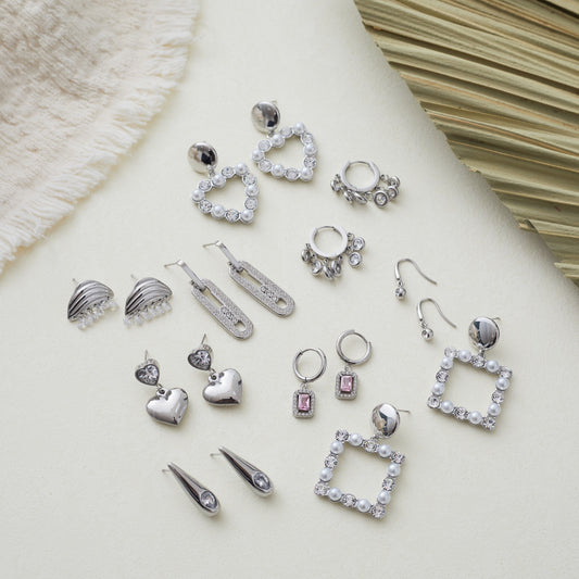 Geometric Earrings For Women Made Of 304 Stainless Steel Featuring Electroplated 18K Real Gold Plated Finish