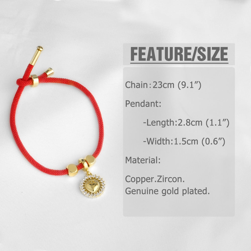 Unisex Copper Cross Bracelet For Everyday Wear Featuring 18K Real Gold Plated Finish With Zircon Inlay And Woven Chain