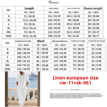 Men's Casual Linen Pants Co-ord Set In Army Green, Perfect For Everyday Casual Wear