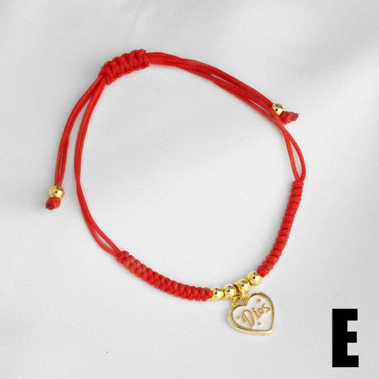 Unisex Copper Cross Bracelet For Everyday Wear Featuring 18K Real Gold Plated Finish With Zircon Inlay And Woven Chain