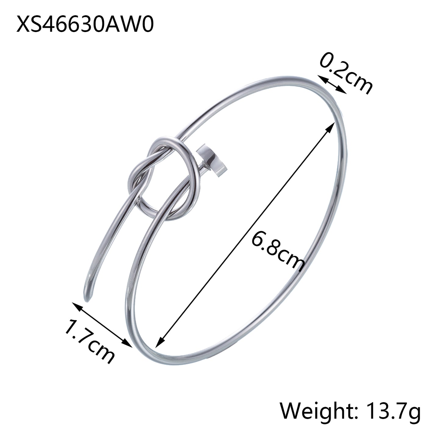 For Unisex Geometric Three-dimensional Bangle In Titanium Steel With 18K Gold Plated PVD Coating