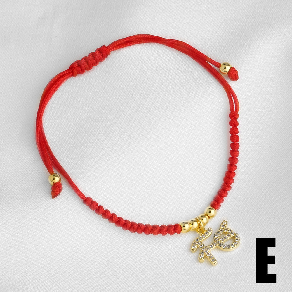 Heart Shape Unisex Copper Bracelet For Everyday Wear, 18K Real Gold Plated With Zircon Inlay On Woven Chain