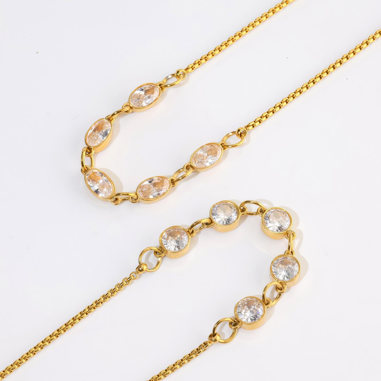 Luxurious Twist Necklace For Unisex Featuring Electroplated Titanium Steel With Zircon Inlay On Twisted Rope Chain