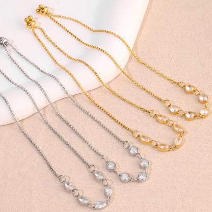 Luxurious Twist Necklace For Unisex Featuring Electroplated Titanium Steel With Zircon Inlay On Twisted Rope Chain