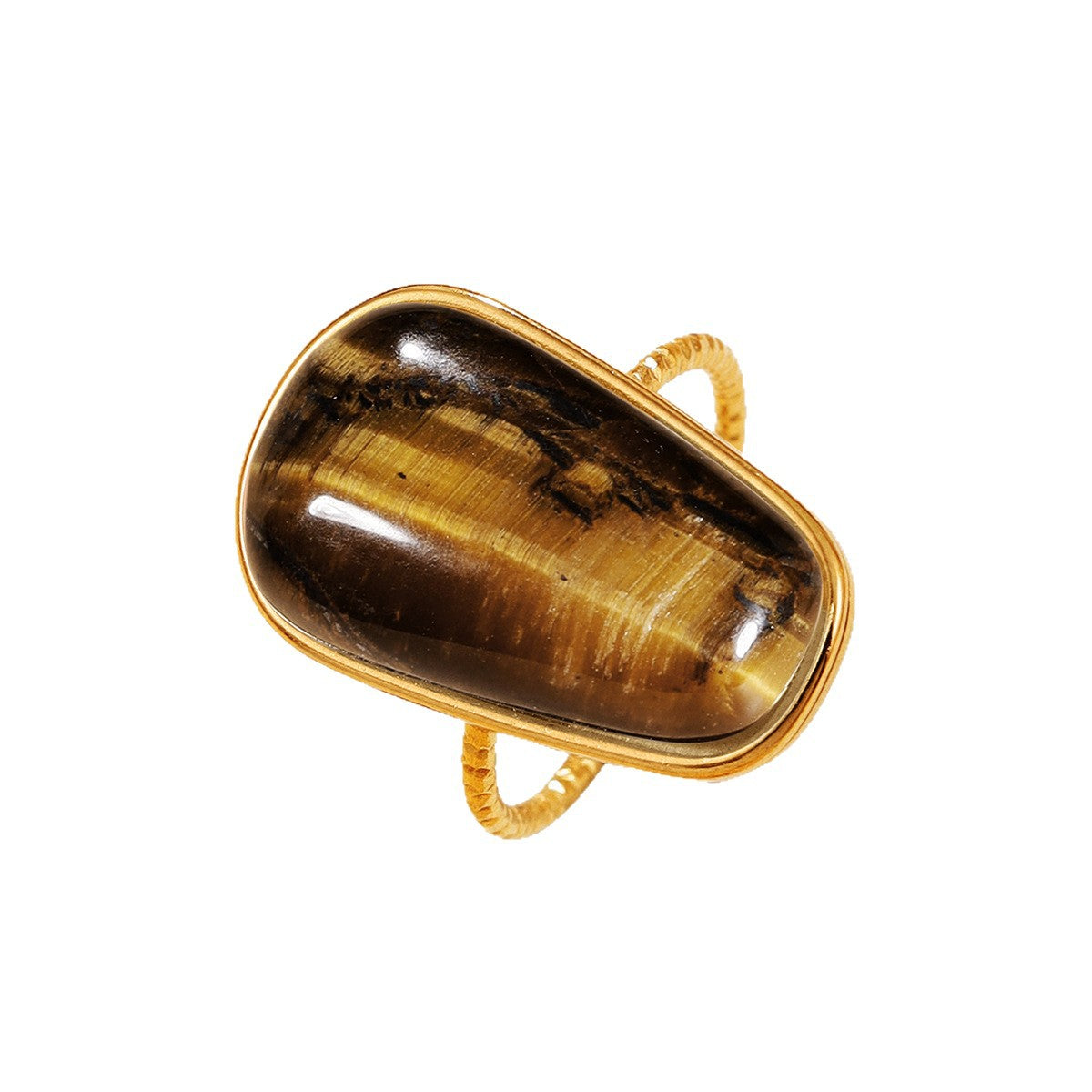Retro Geometric Ring For Women Featuring Natural Stone With February Birthstone Amethyst Inlay