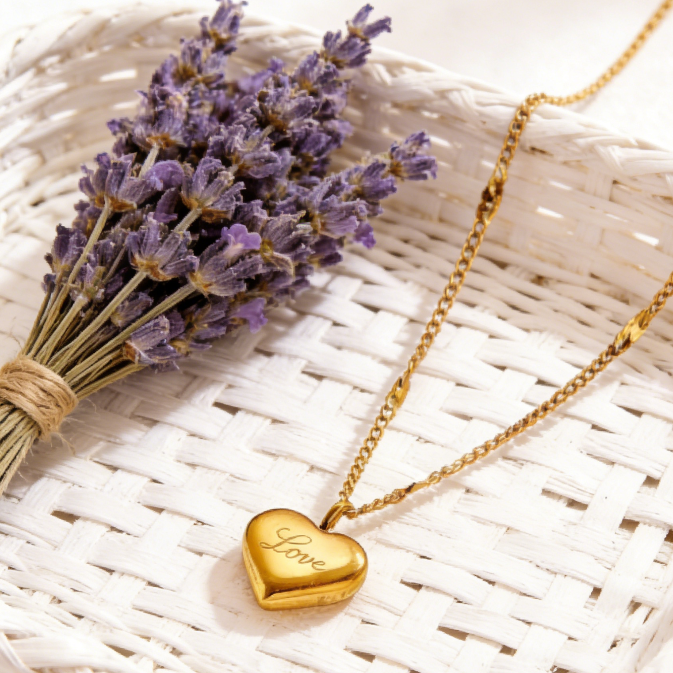Heart Shape Necklace For Women Featuring Three-dimensional Design In 304 Stainless Steel With 18K Real Gold Plated O Chain