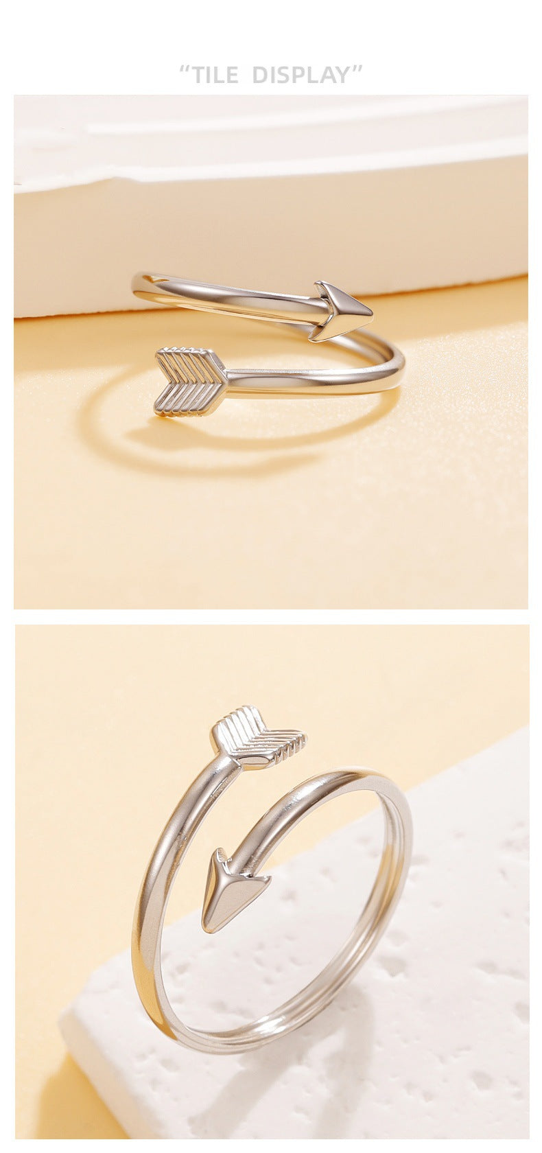 Romantic Feather Open Ring For Women In Golden Metal