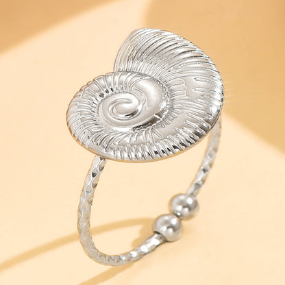 Conch Ring For Women In Ocean Style, Gold Colors