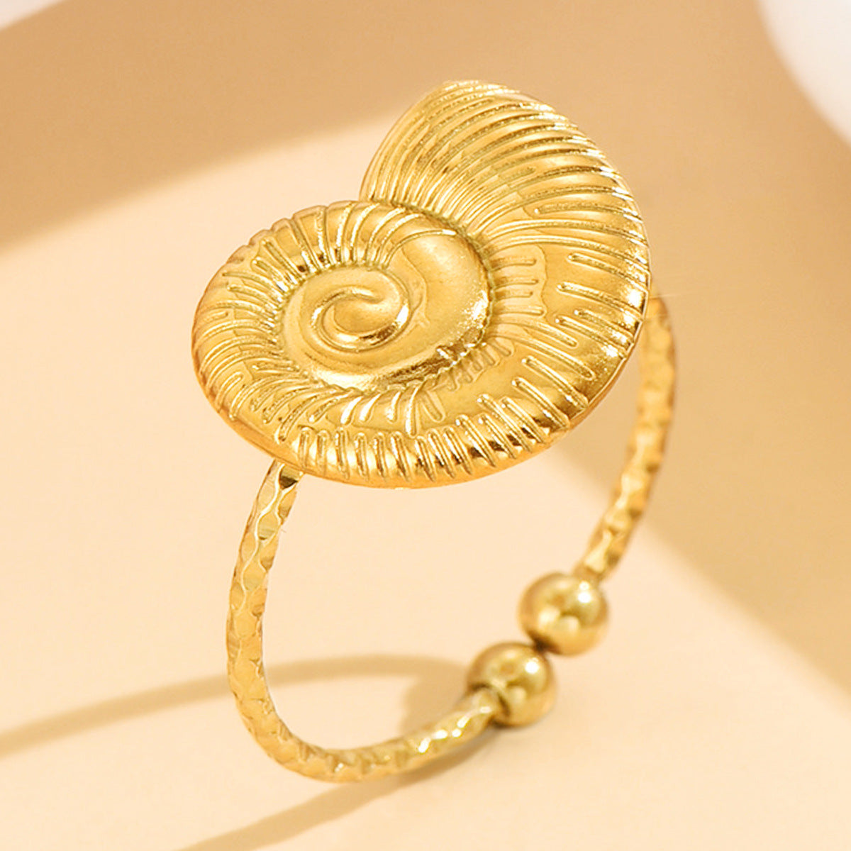 Conch Ring For Women In Ocean Style, Gold Colors