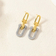 Gold stud earrings