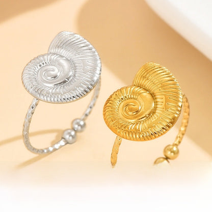 Conch Ring For Women In Ocean Style, Gold Colors