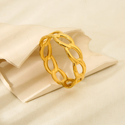 Geometric Bangle For Women Featuring Waterproof Non Tarnish Craft With 18K Real Gold Plated Electroplated Finish
