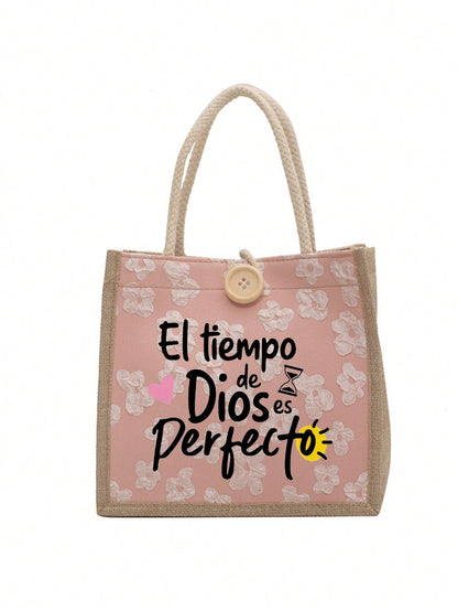 Women’s Square Polyester Shoulder Bag With Top Handle, Suitable For All Seasons