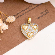 XL5667 Multi Heart Pendant Gold