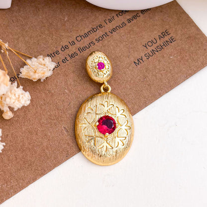 Copper Flowers Pendant With 18K Real Gold Plated Electroplated Finish, Golden Love Charms Jewelry Accessories