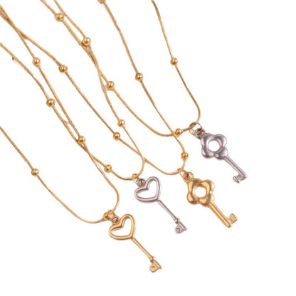 Heart-shaped Collarbone Chain, Fashionable And Durable Stainless Steel Material