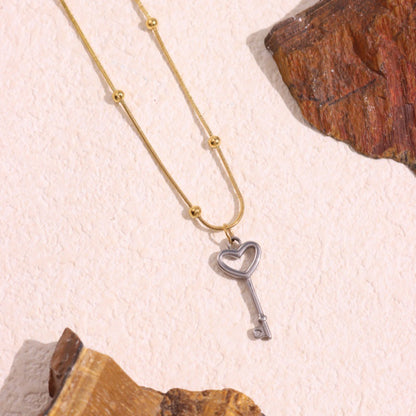 Heart-shaped Collarbone Chain, Fashionable And Durable Stainless Steel Material