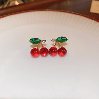 Geometric Enamel Earrings For Women In Retro Style Featuring Red Metal Design