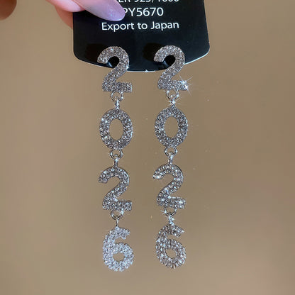 Tassel Stud Earrings For Women Featuring Electroplated Gold Plating And Zircon Inlay Material