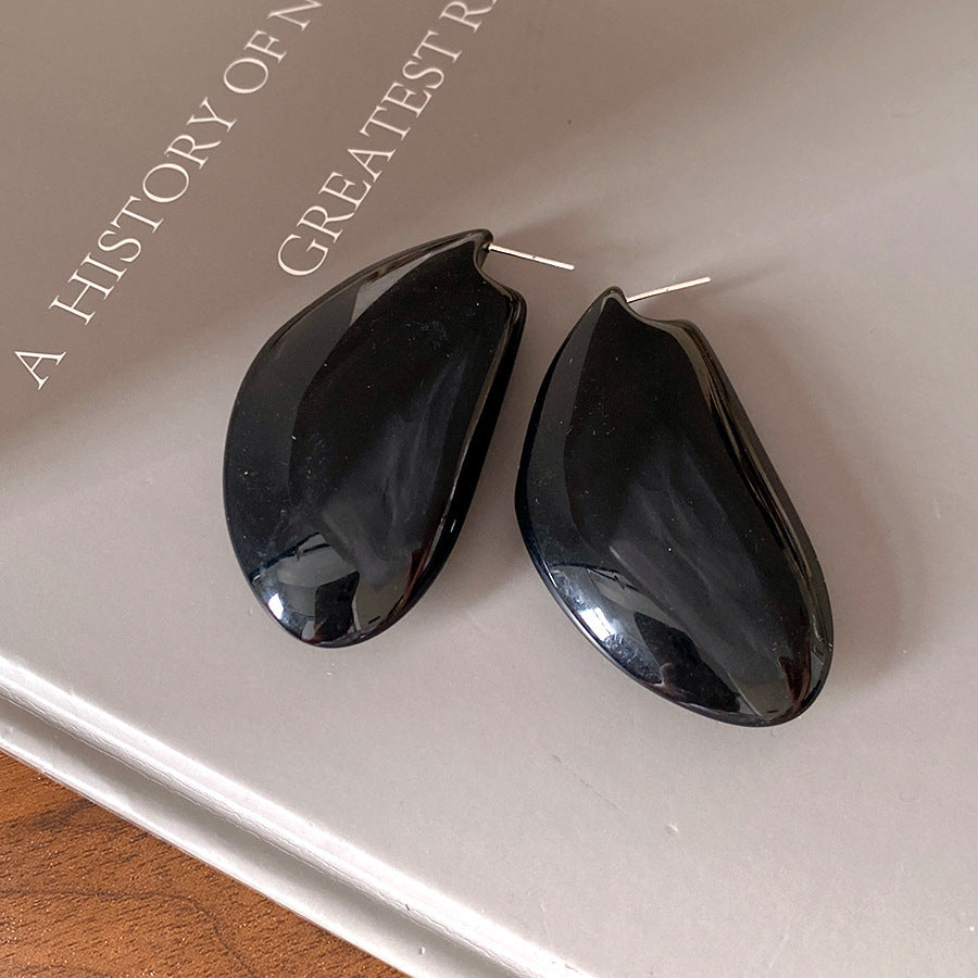 Geometric Tassel Earrings For Women In Electroplated Copper With Zircon Inlay