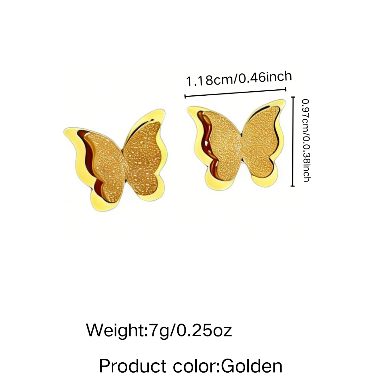 Three-dimensional Animal Earrings For Women In 304 Stainless Steel With 18K Real Gold Plating