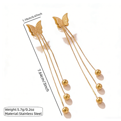 Three-dimensional Animal Earrings For Women In 304 Stainless Steel With 18K Real Gold Plating