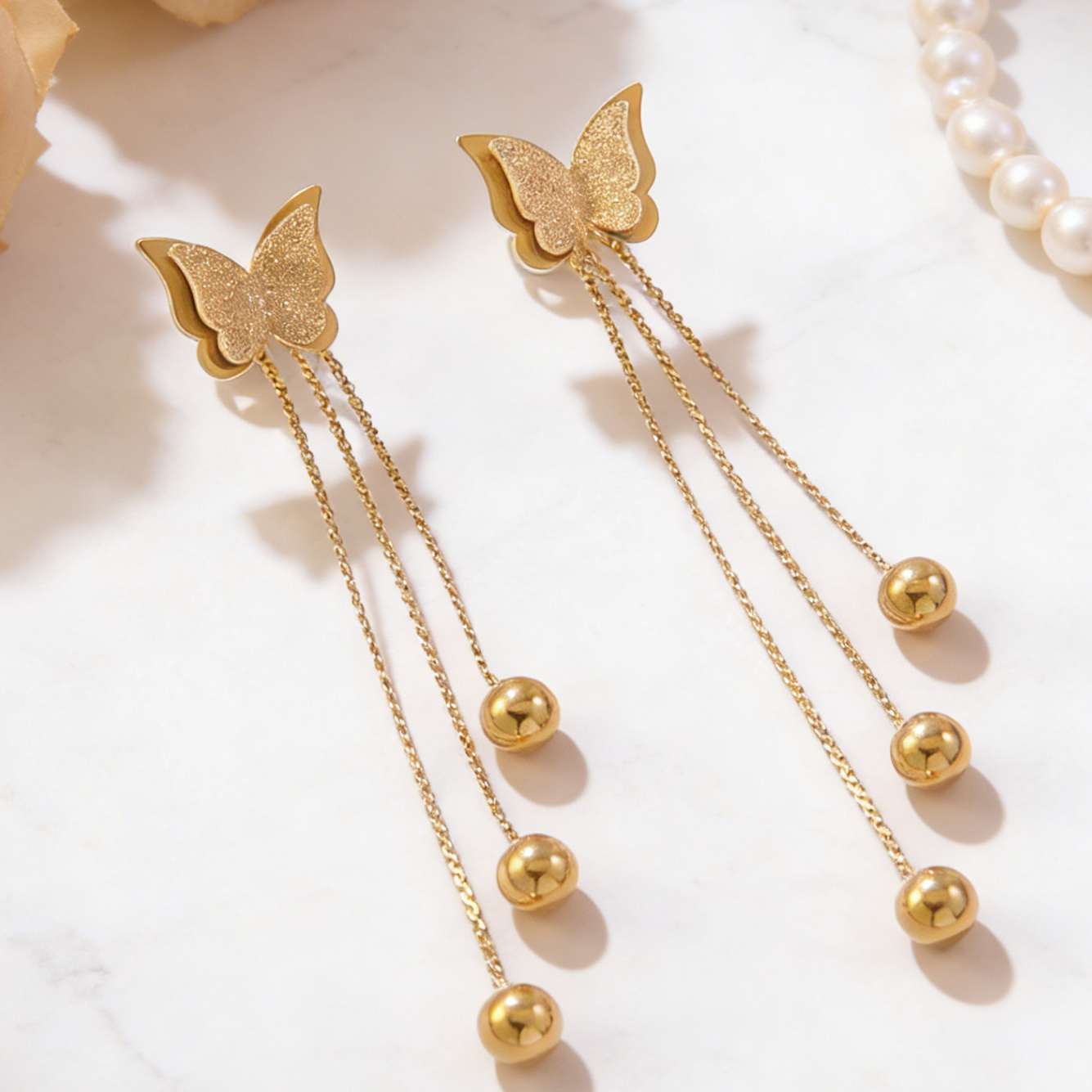 Three-dimensional Animal Earrings For Women In 304 Stainless Steel With 18K Real Gold Plating
