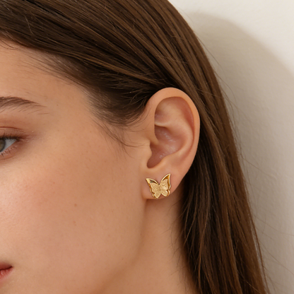 Three-dimensional Animal Earrings For Women In 304 Stainless Steel With 18K Real Gold Plating