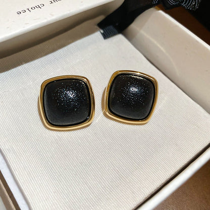 Geometric Tassel Earrings For Women In Electroplated Copper With Zircon Inlay