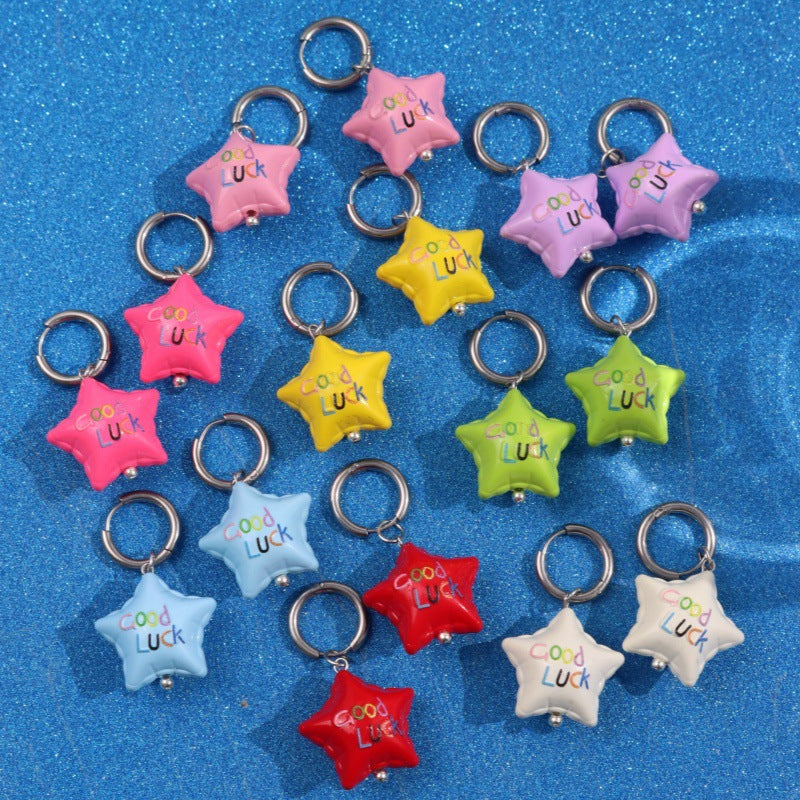 Handmade Cute Balloons Earrings For Jewelry Accessories Featuring Metal Material In Colour