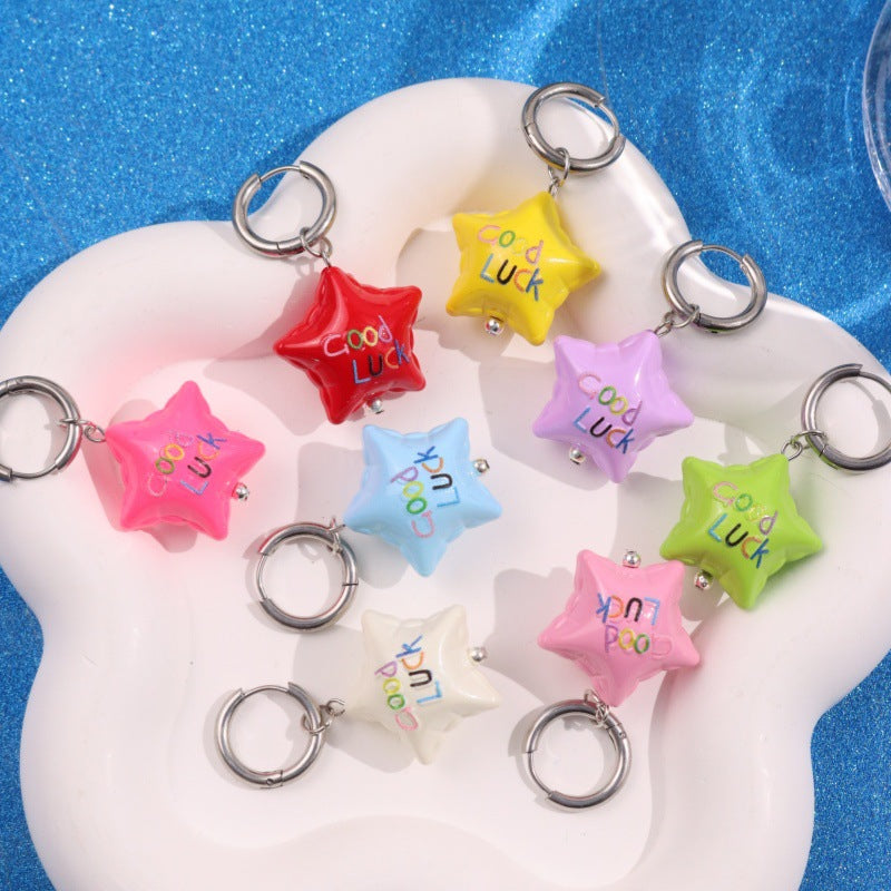 Handmade Cute Balloons Earrings For Jewelry Accessories Featuring Metal Material In Colour