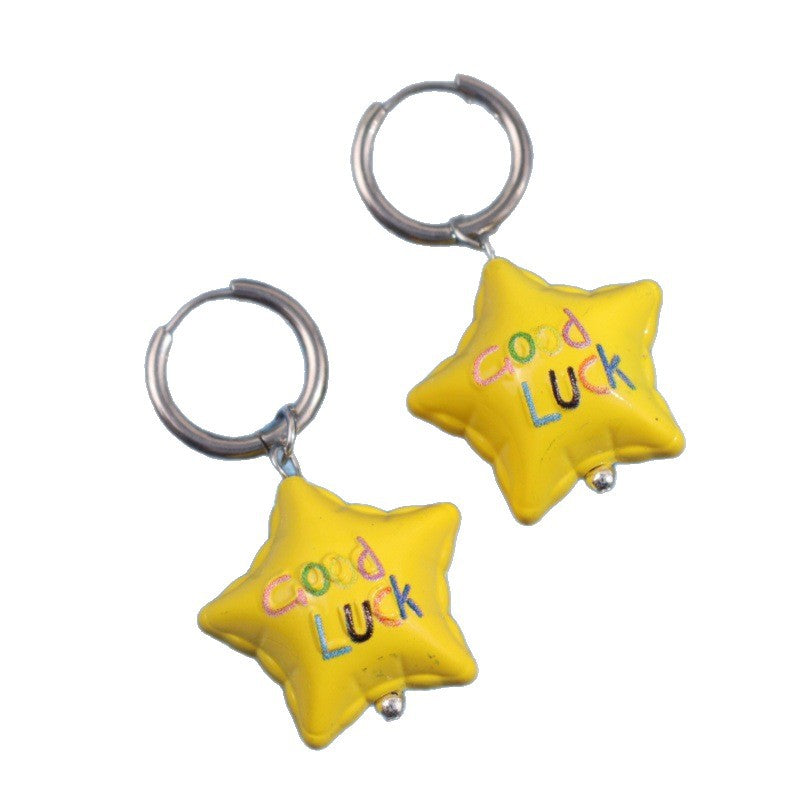 Handmade Cute Balloons Earrings For Jewelry Accessories Featuring Metal Material In Colour