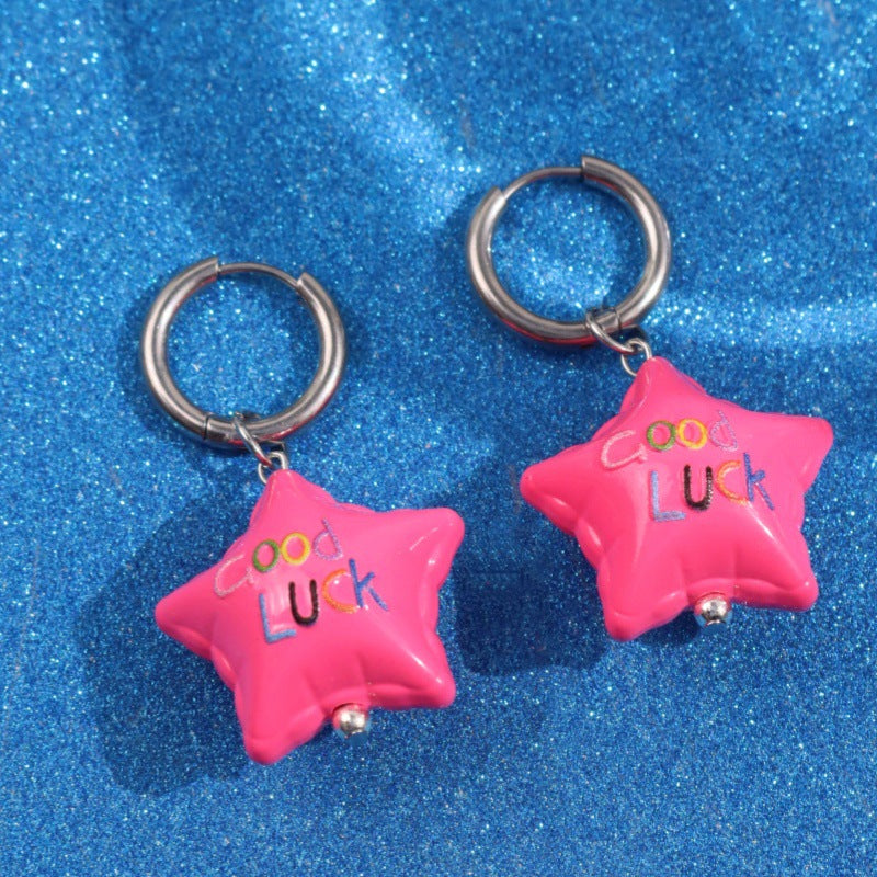 Handmade Cute Balloons Earrings For Jewelry Accessories Featuring Metal Material In Colour