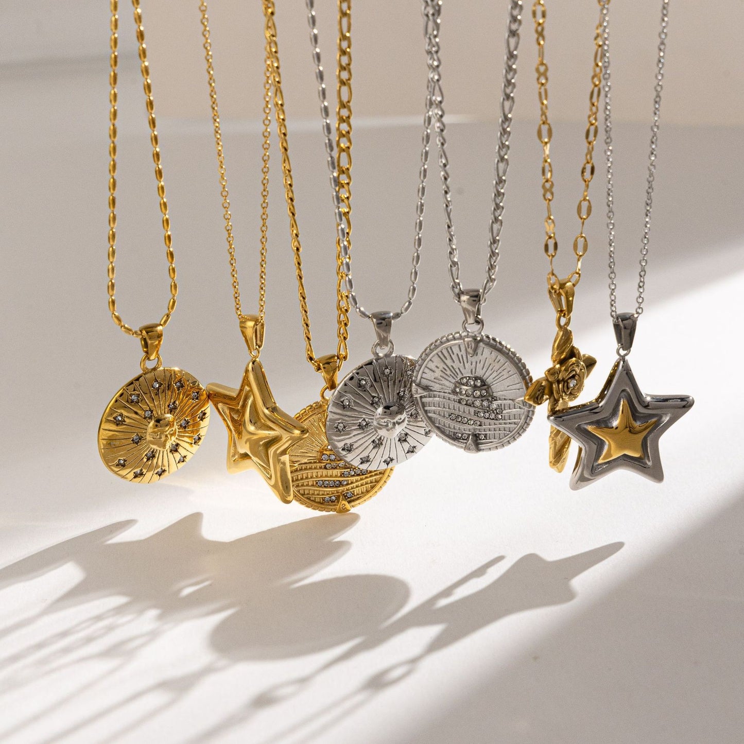 Notes Necklace For Women Made Of Durable Titanium Steel In Elegant Golden Color