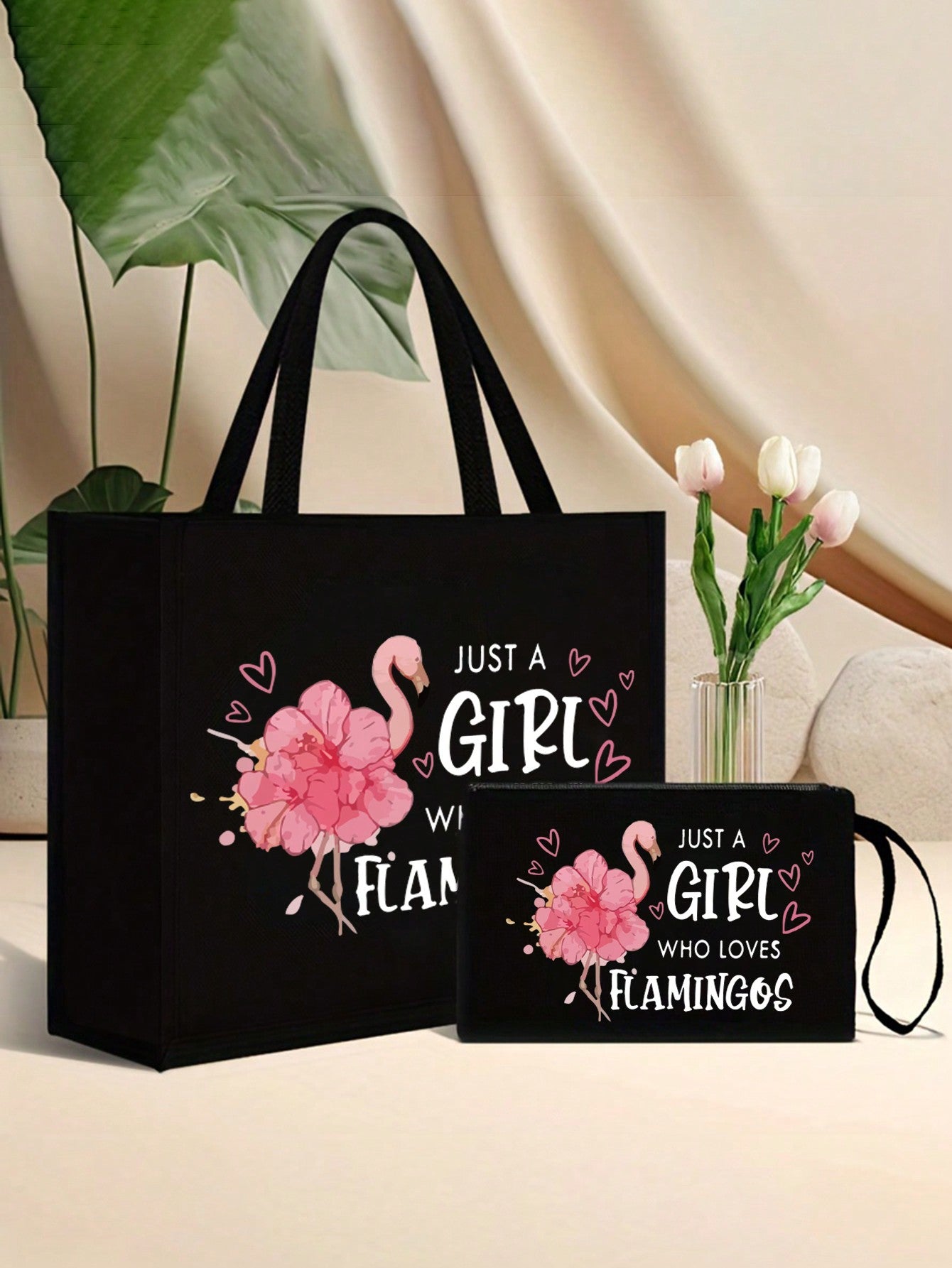 Women’s Square Polyester Cosmetic Bag With Animal Pattern, Suitable For All Seasons