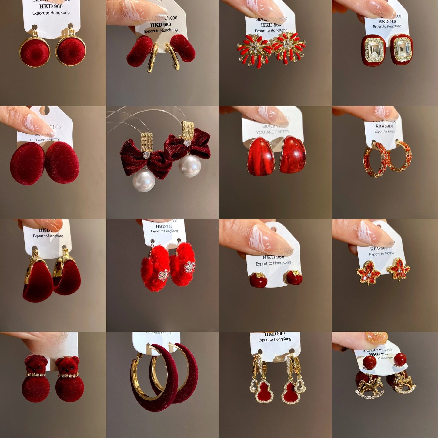 Round Stud Earrings For Women In Simple Style, Electroplated Alloy Design