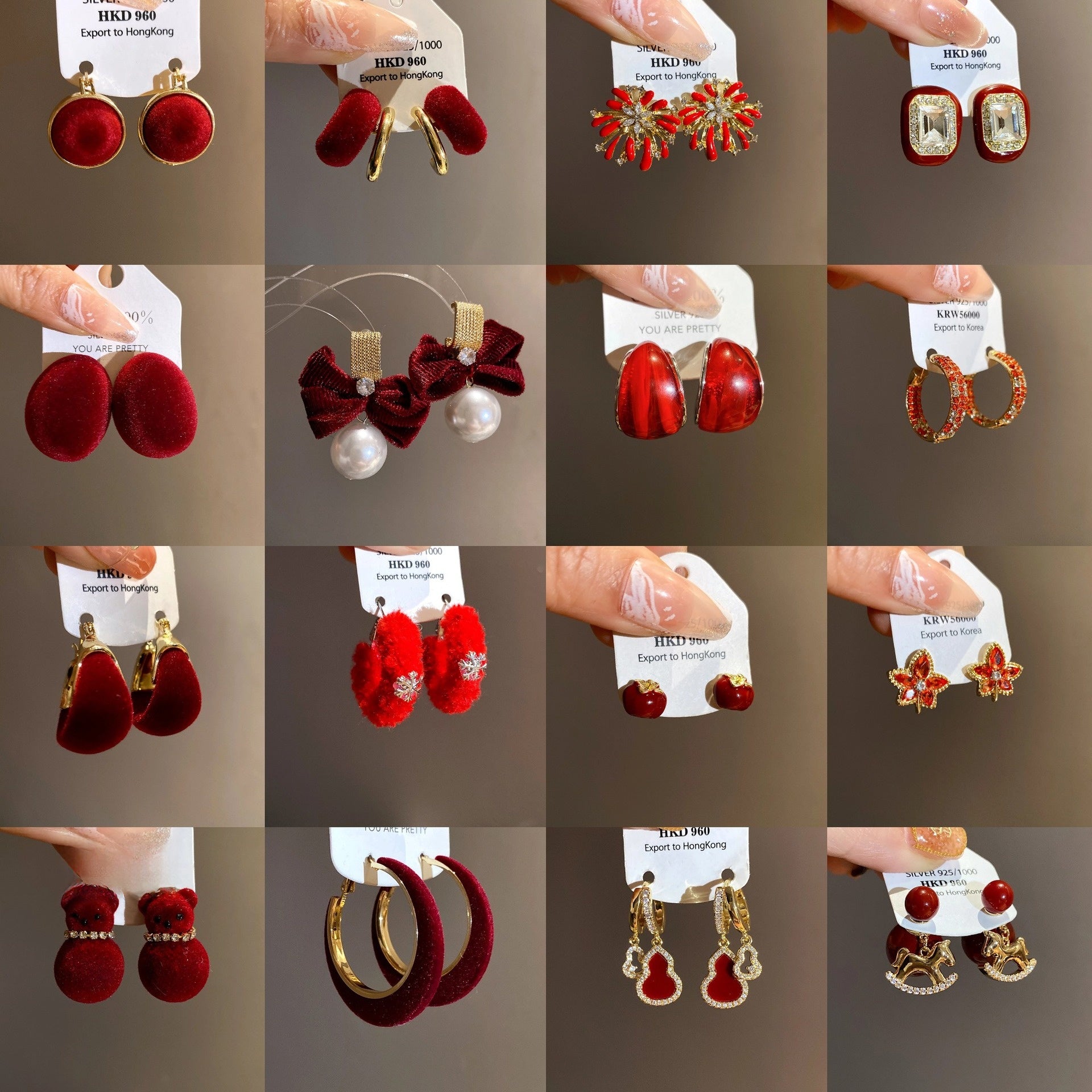Round Stud Earrings For Women In Simple Style, Electroplated Alloy Design