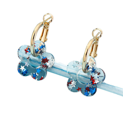 Flower Pattern Earrings For Women, Stylish Stud Earrings Available In Various Colours