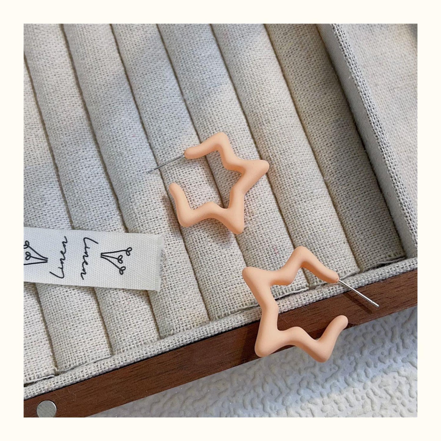 Star Pattern Acrylic Earrings For Women In Colour