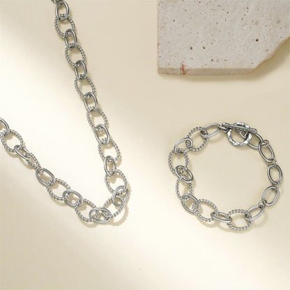 Asymmetrical Letter Necklace For Unisex Featuring 304 Stainless Steel With 18K Real Gold Plated Tennis Chain