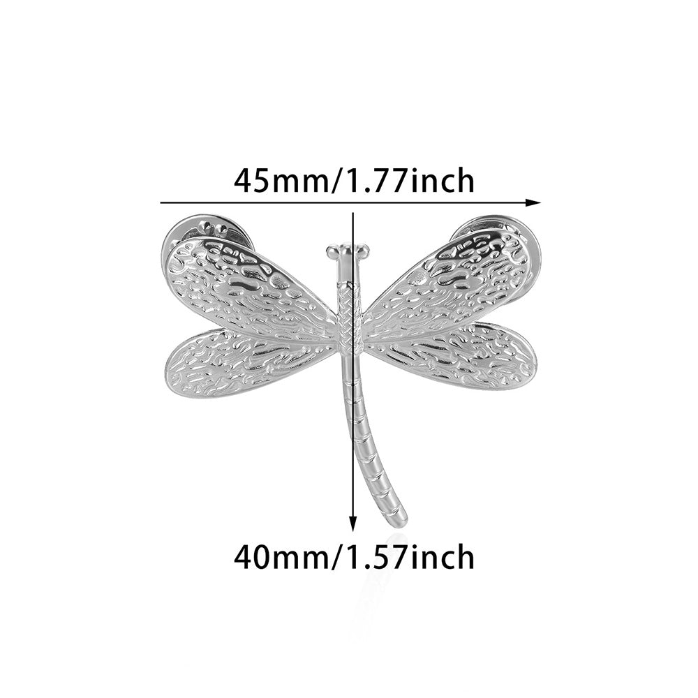 Dragonfly Jewelry Set For Women In Basic Style, 304 Stainless Steel With 18K Real Gold Plated Finish, Perfect For Valentine's Day