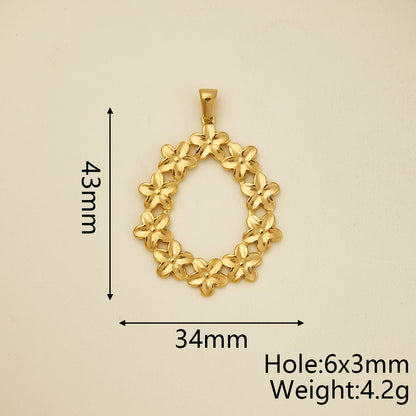 Sun Pendant In 304 Stainless Steel With 18K Gold Plated PVD Coating 0.05µm-0.08µm Thickness, Polished Finish, 1 Piece Pack